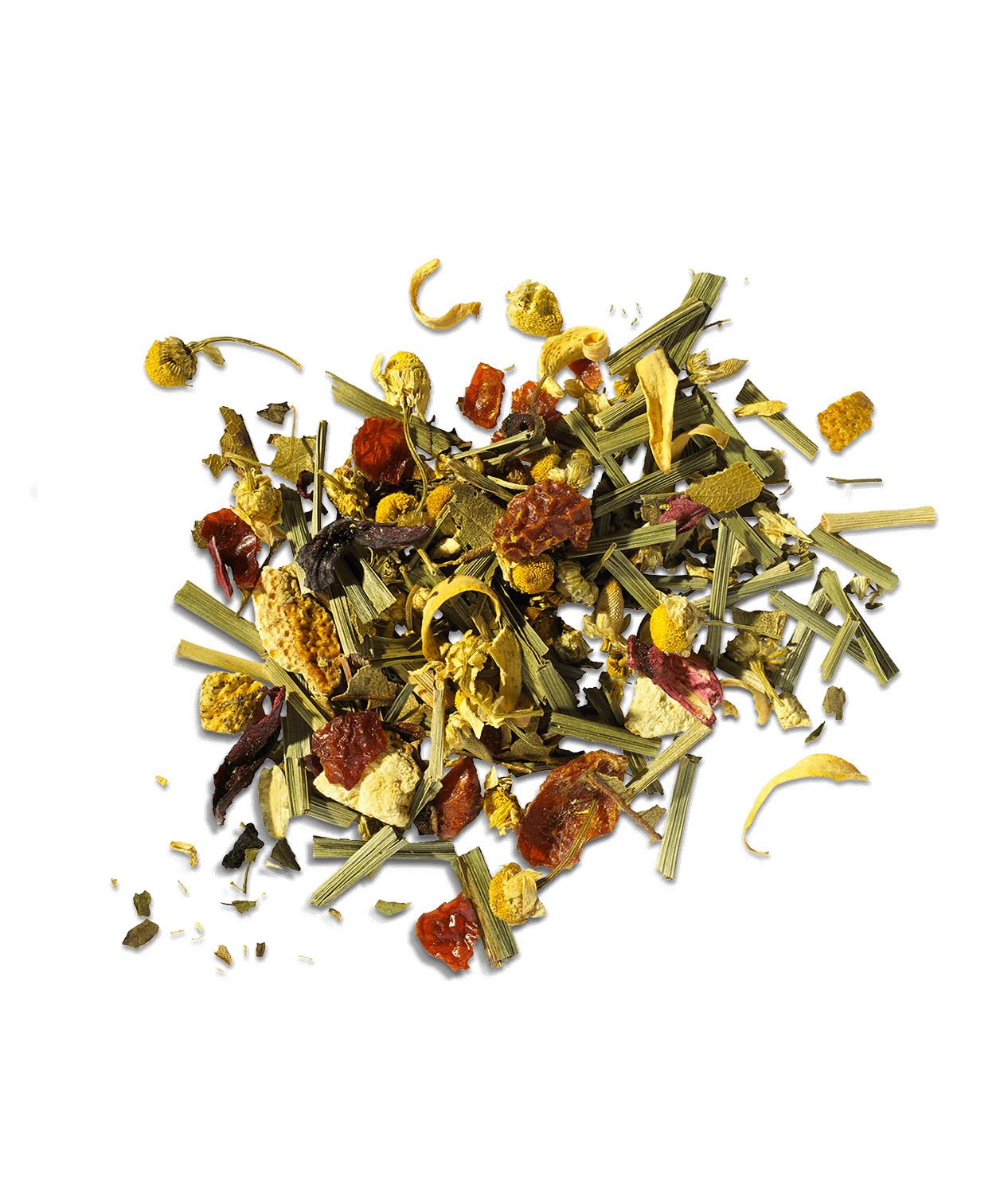 Vista de hojas sueltas de Chamomile Citrus