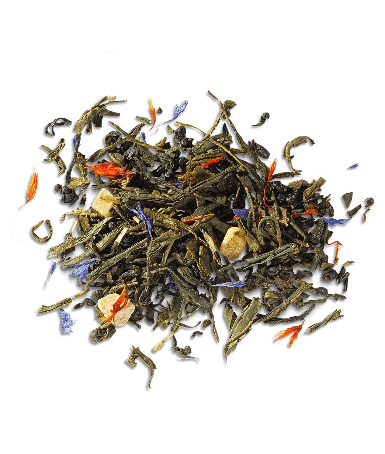 Vista de hojas sueltas de Green Tea Tropical